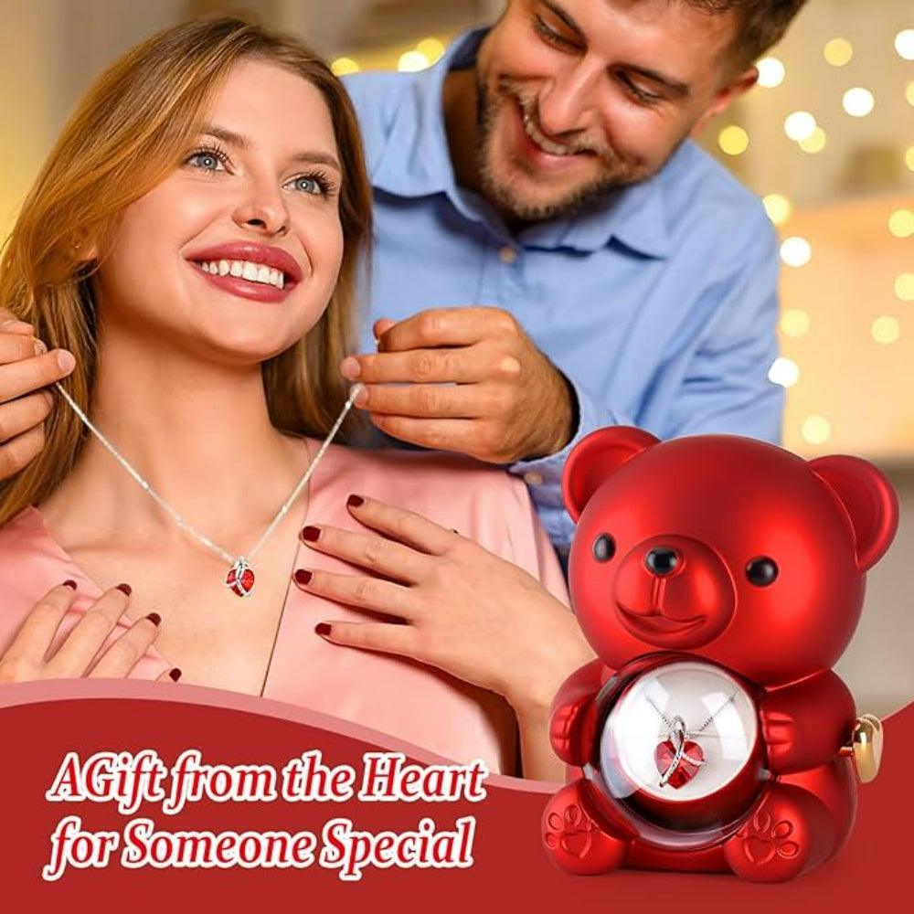 Floral Teddy Bear - Rotating Floral Display And Pendant-Flower Teddy Bear