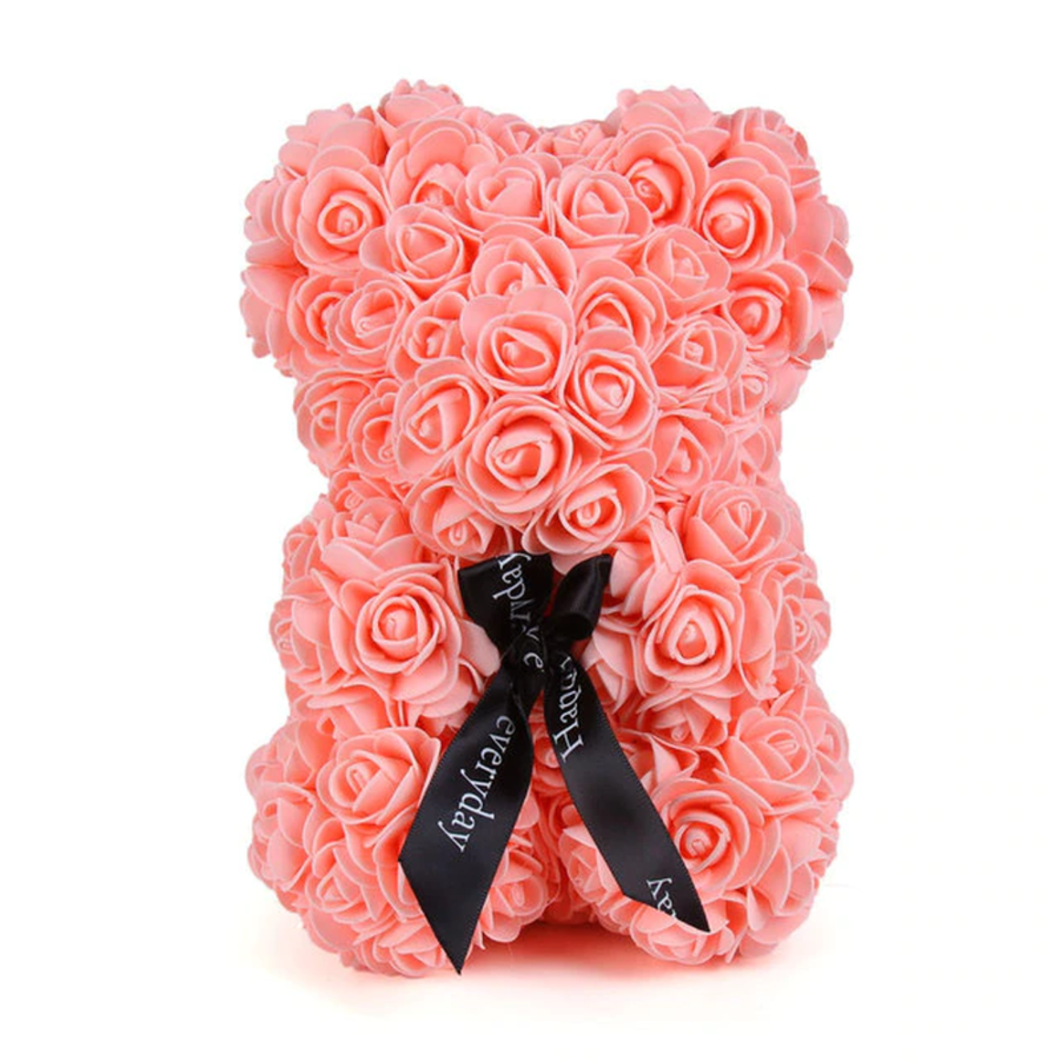Rose Teddy Bear With Flowers For Valentines-Flower Teddy Bear
