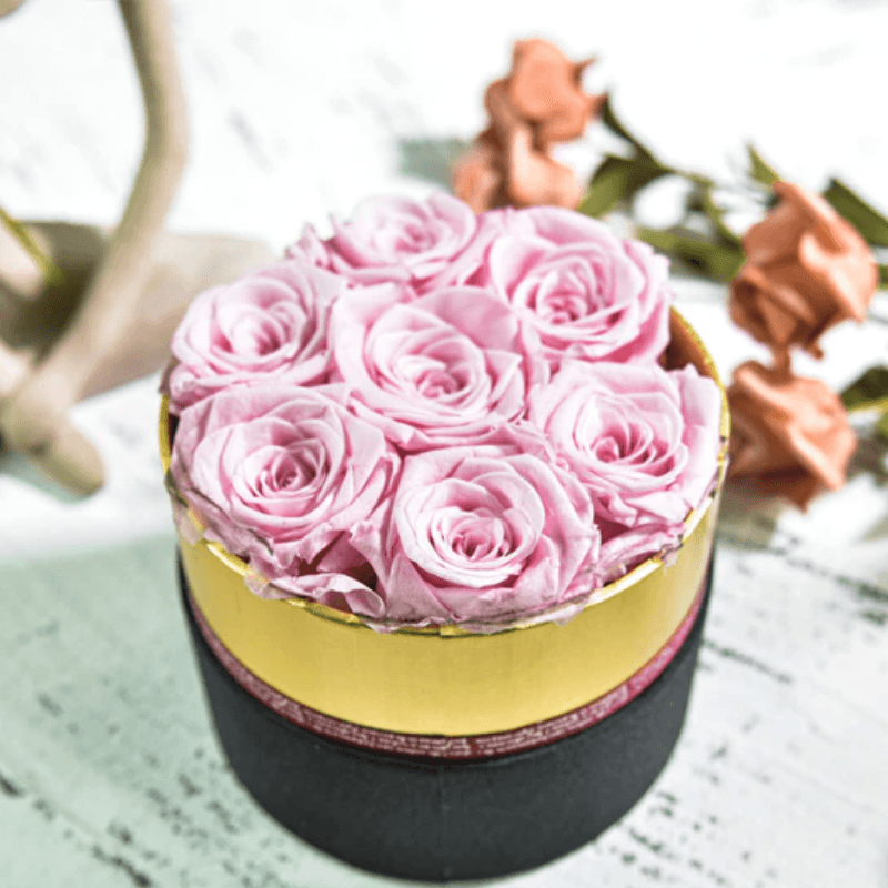 Mini Rose Flower Box-Flower Teddy Bear