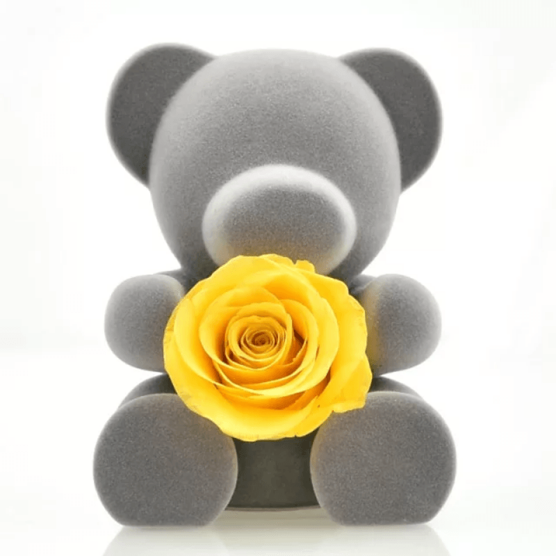 Mini Teddy Bear With Rose-Flower Teddy Bear
