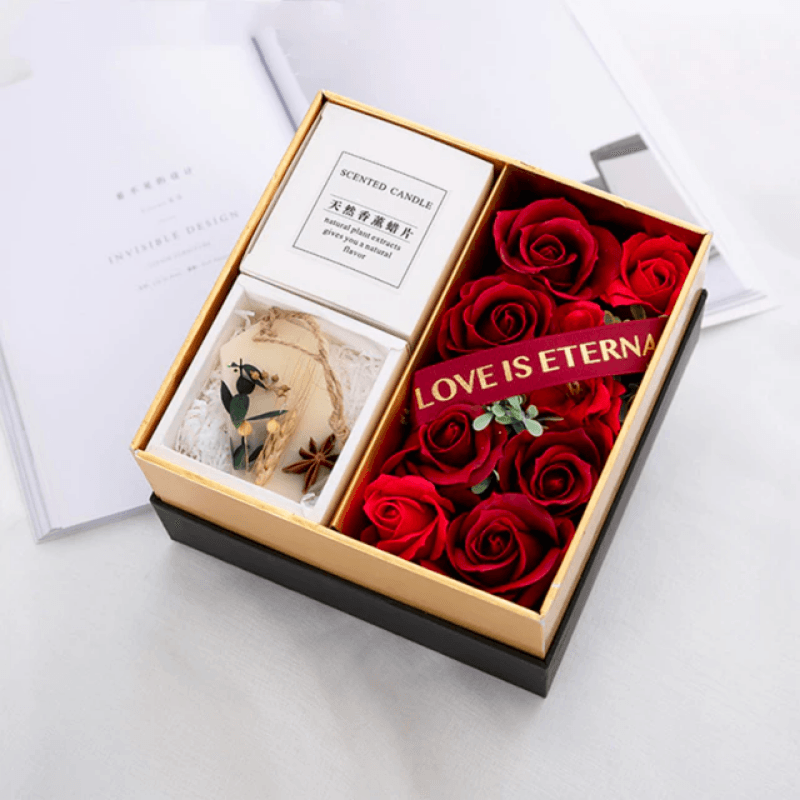 Scented Candle Soap Set-Flower Teddy Bear