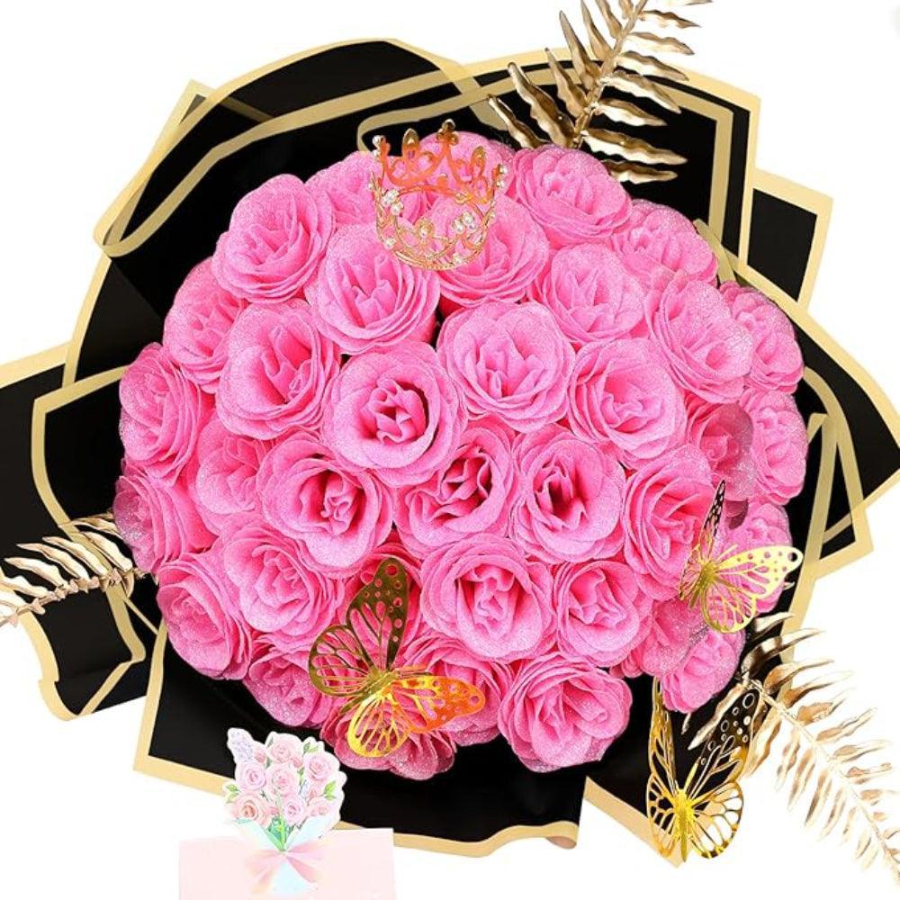 Stylish Flower Bouquet-Flower Teddy Bear