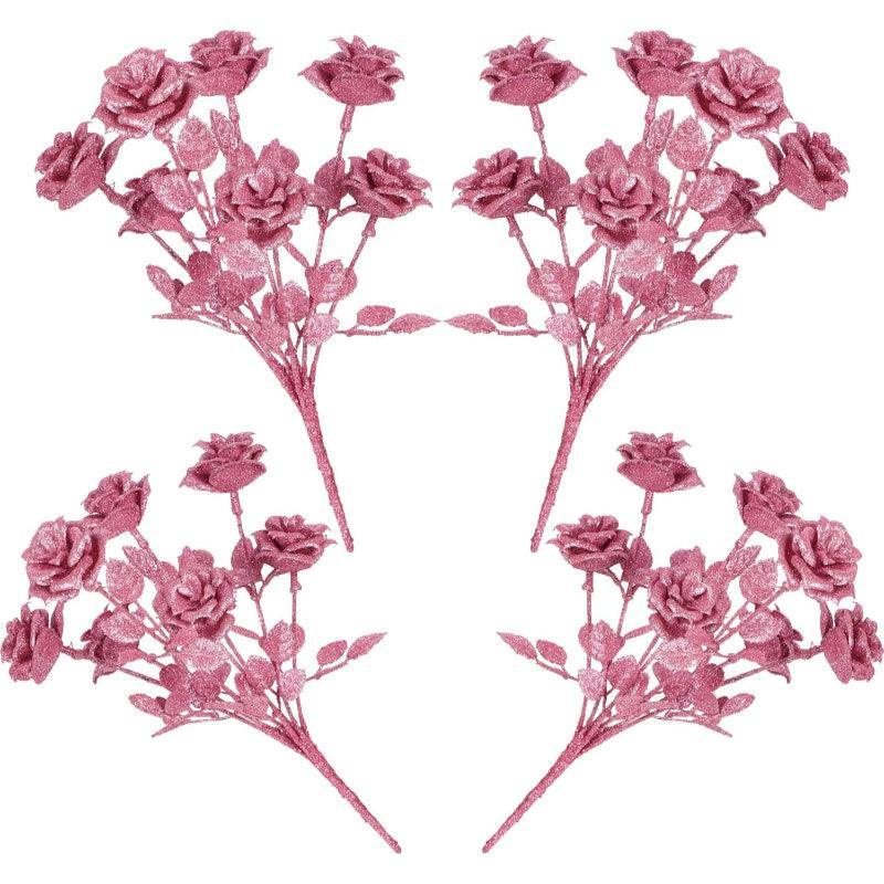 Decorative Glitter Roses-Flower Teddy Bear