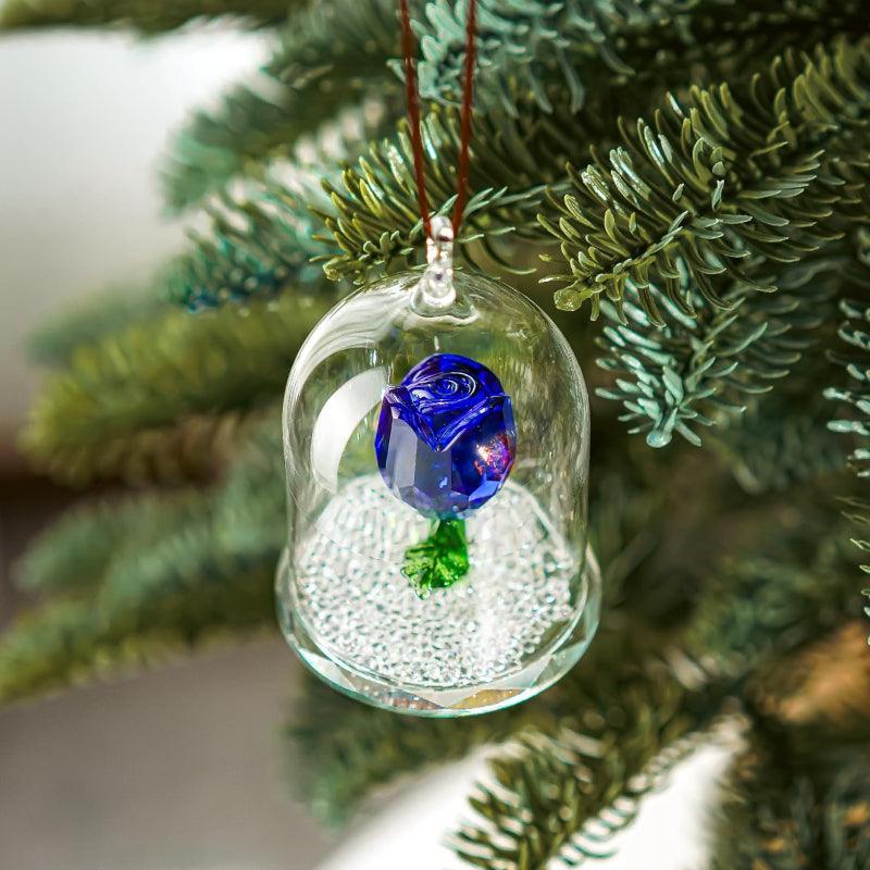 Decorative Crystal Dome-Flower Teddy Bear