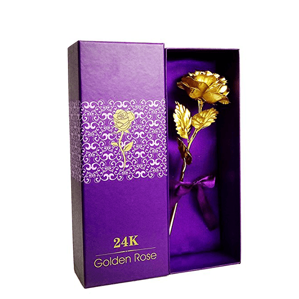 Gold Rose Gift Box - A Timeless Keepsake Of Elegance-Flower Teddy Bear