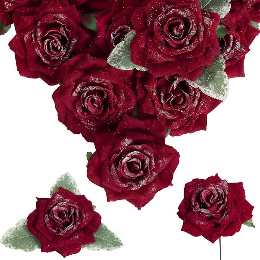 Handcrafted Faux Roses-Flower Teddy Bear