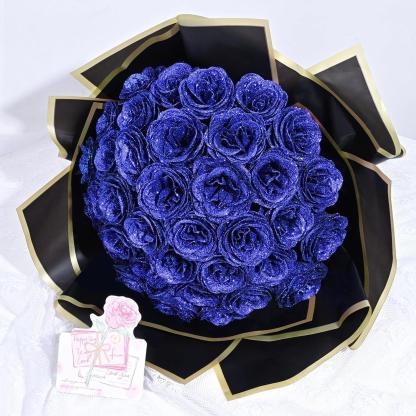 Glitter Bouquet with Crown, Butterfly-Flower Teddy Bear