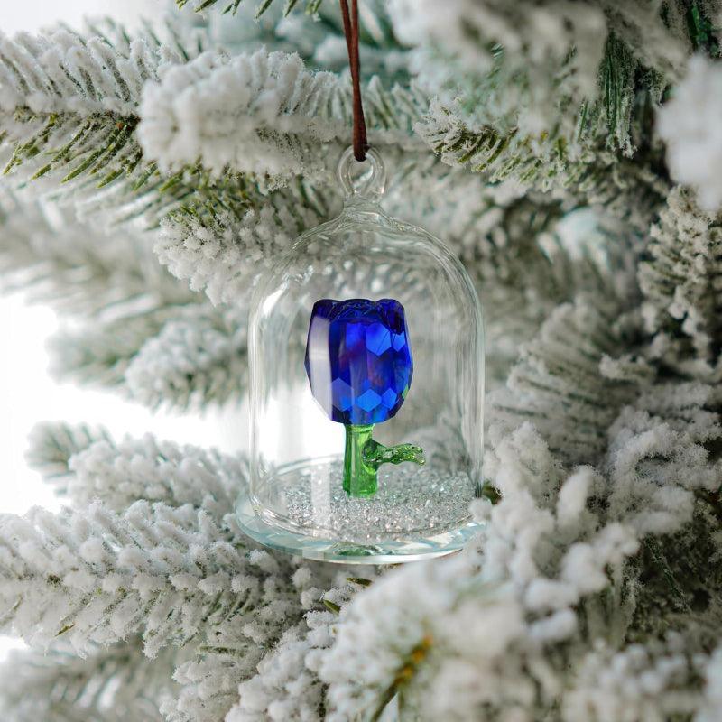 Decorative Crystal Dome-Flower Teddy Bear