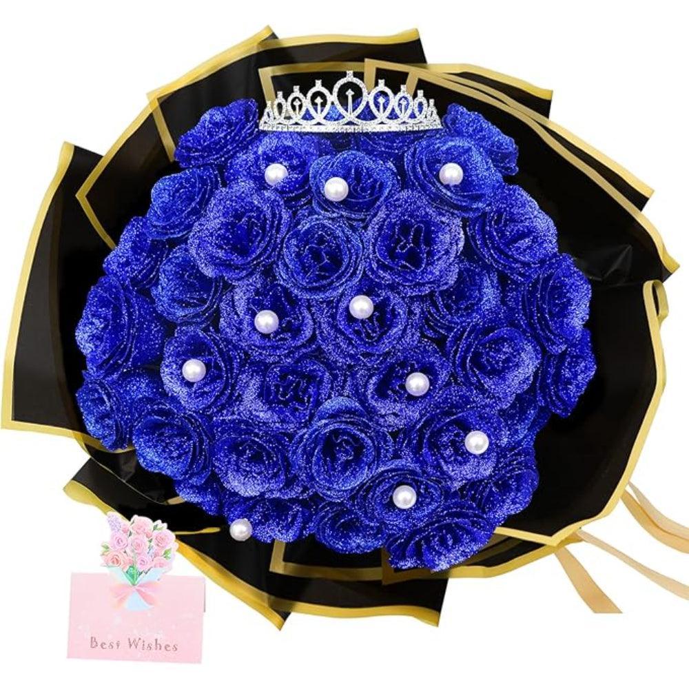 Stylish Flower Bouquet-Flower Teddy Bear