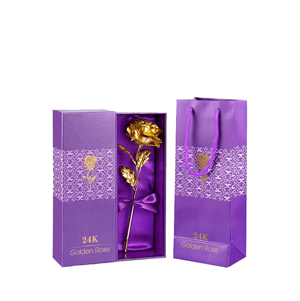 Gold Rose Gift Box - A Timeless Keepsake Of Elegance-Flower Teddy Bear