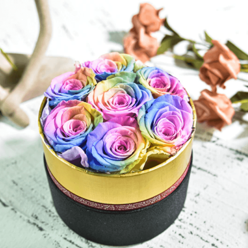 Mini Rose Flower Box-Flower Teddy Bear