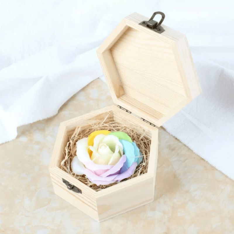Wood Eternal Rose Box – A Timeless Symbol of Love and Elegance-Flower Teddy Bear