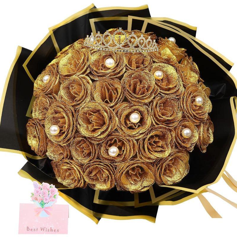 Glitter Roses Bouquet Kit-Flower Teddy Bear
