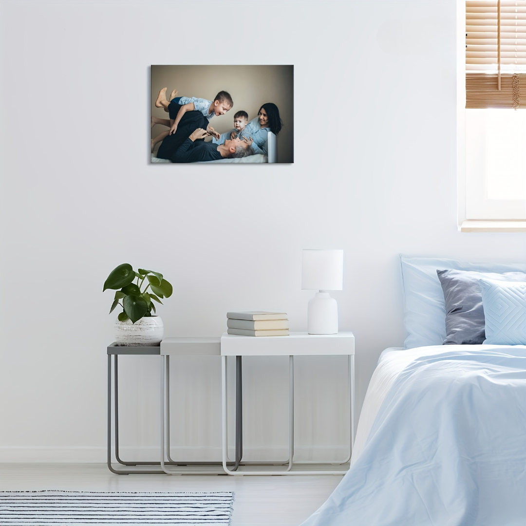 Custom 2 D Flat One Piece Framed Artistic Canvas Print Wall Poster