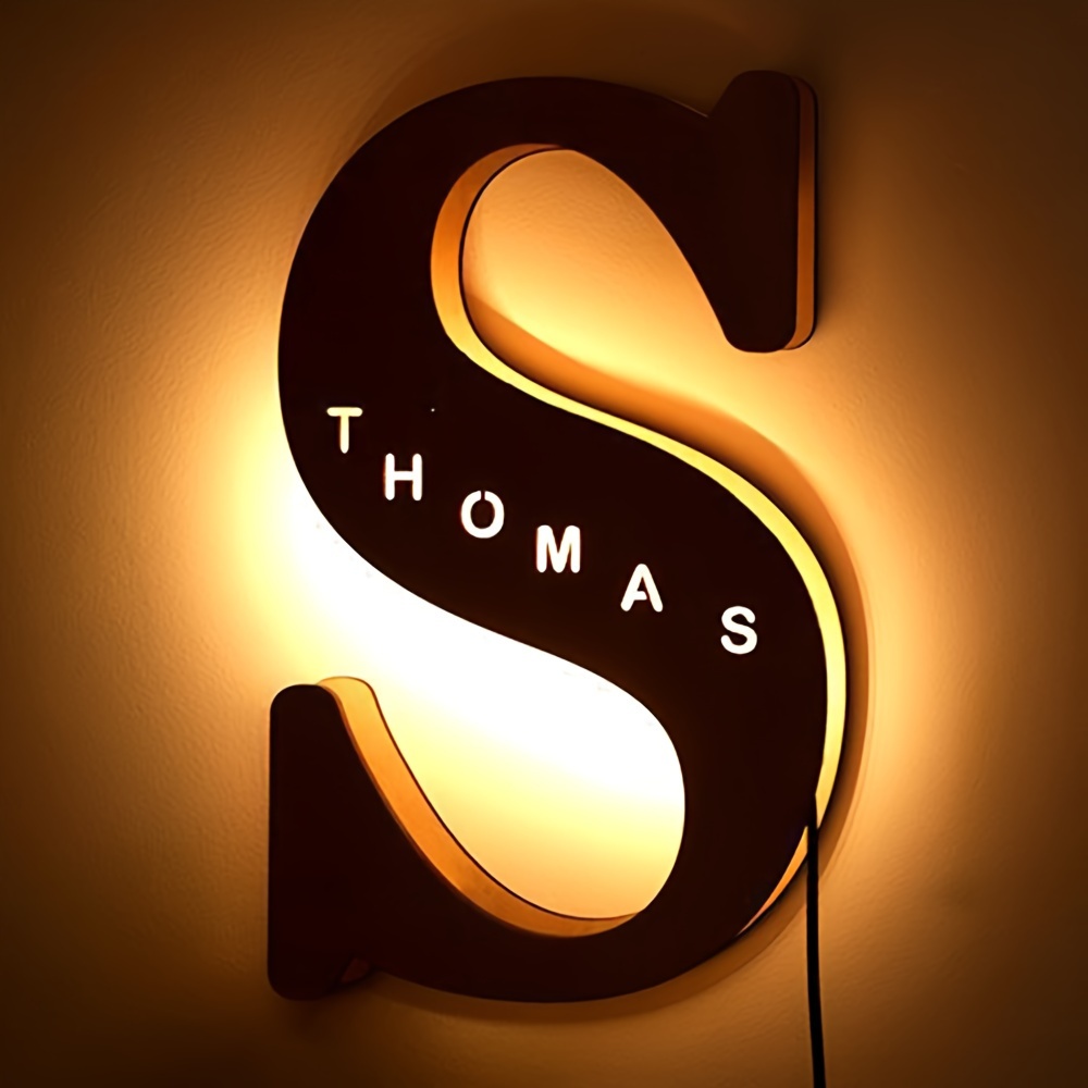 Custom Personalized LED Alphabet Letter Night Light