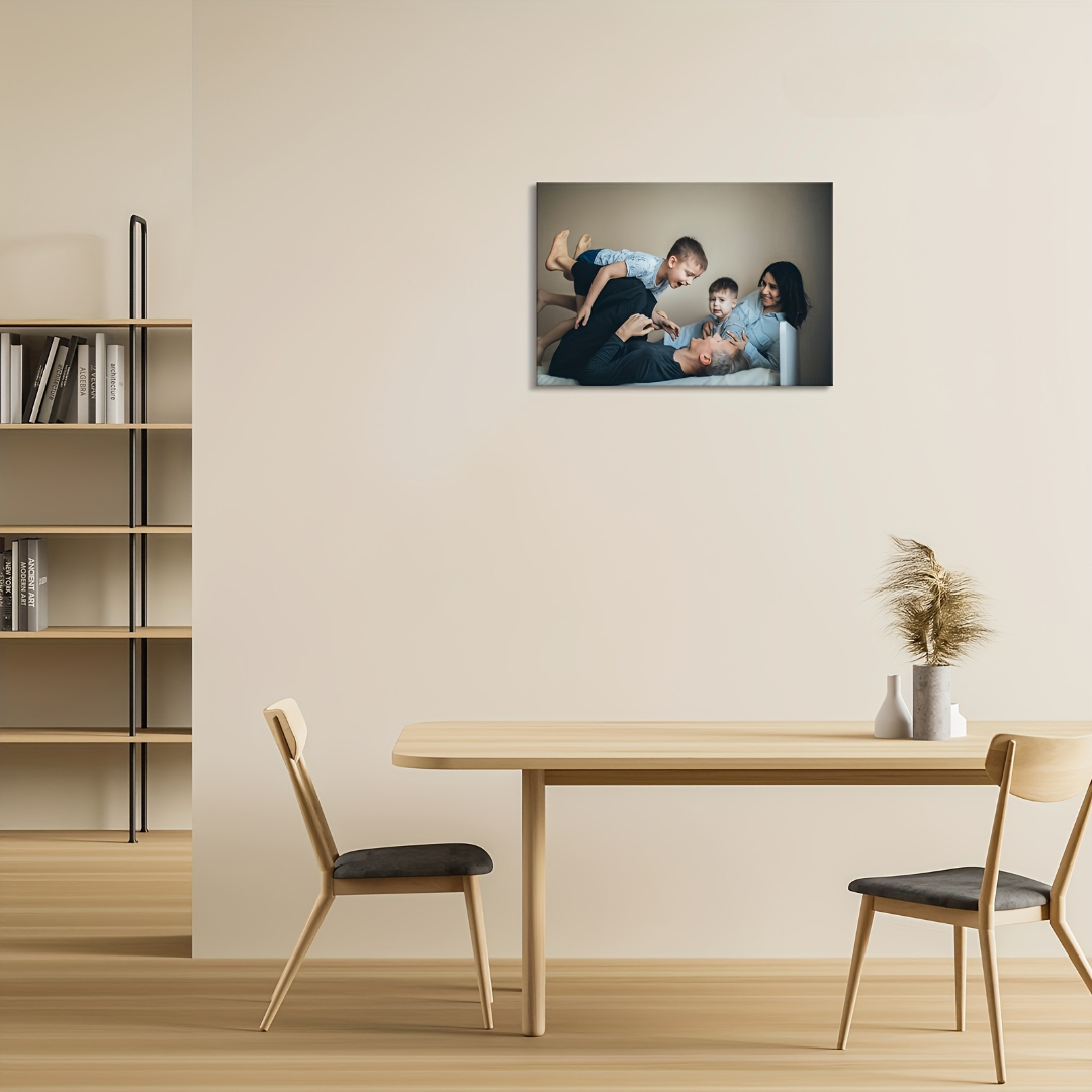 Custom 2 D Flat One Piece Framed Artistic Canvas Print Wall Poster