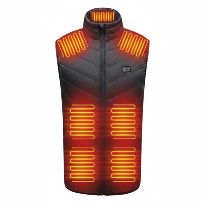 Adjustable Heated Vest With Fifteen Smart Heating Zones