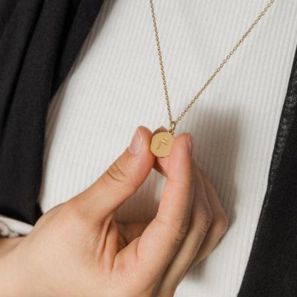 Arabic Letter Pendant Necklace – Elegant Personalized Jewelry - Flower Teddy Bear