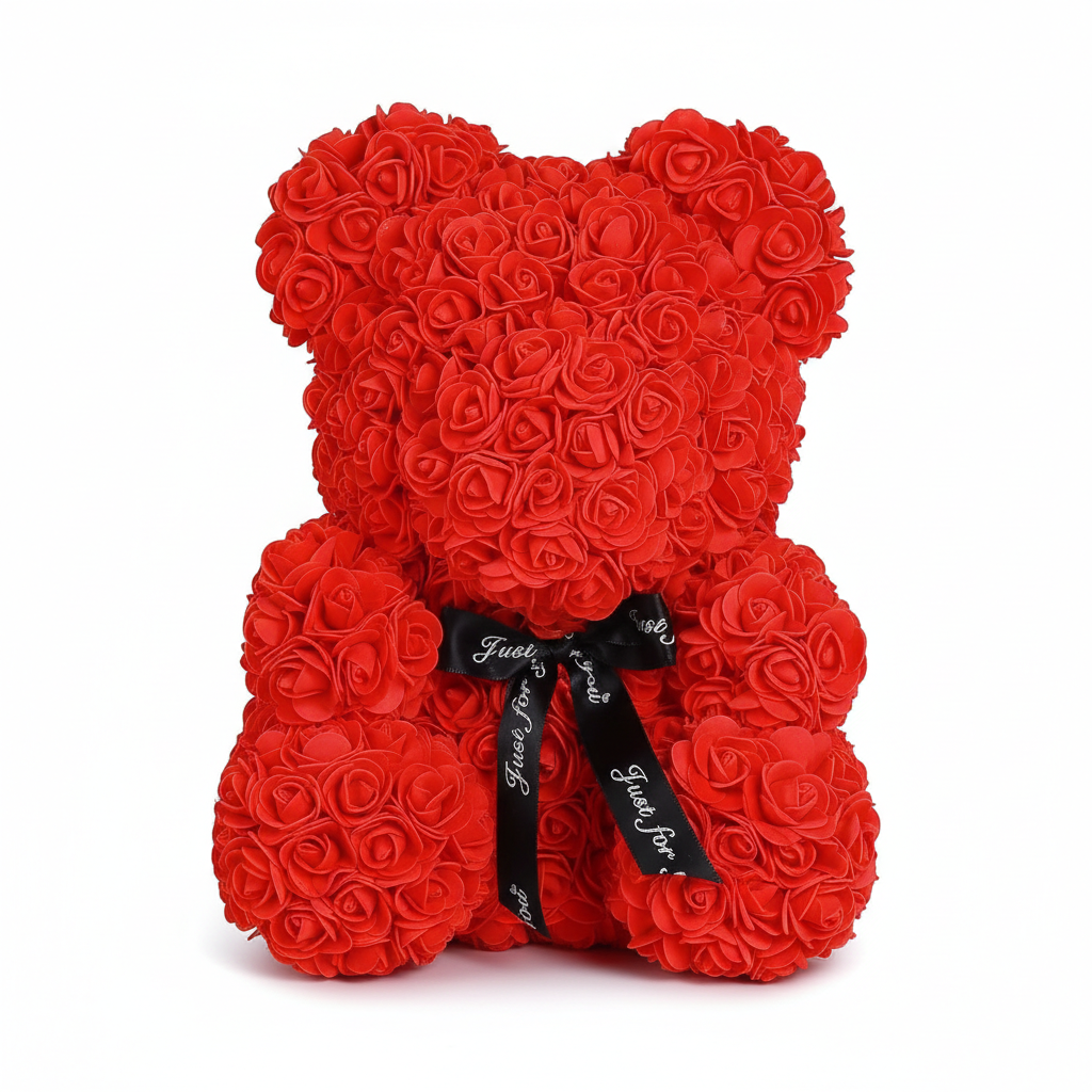 Artificial Rose Bear Flowers Rose Teddy Bear 