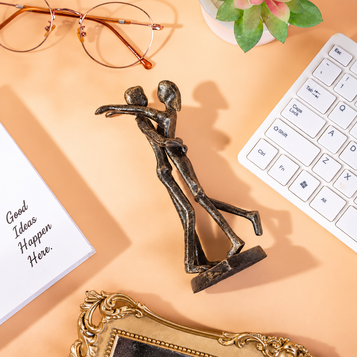 Dancing Couple Iron Sculpture Gift For Anniversary