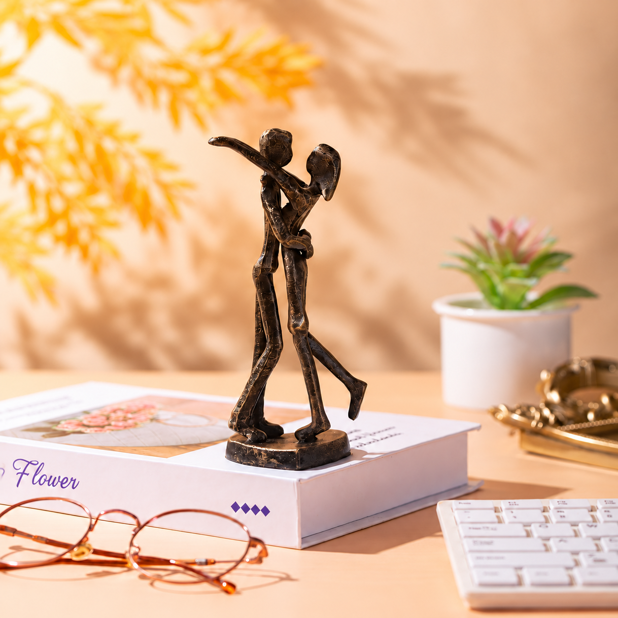 Dancing Couple Iron Sculpture Gift For Anniversary