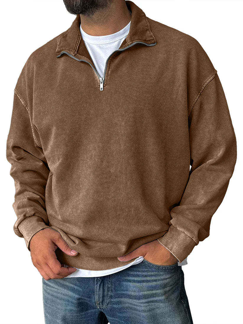 Casual Half Zip Collar Sweatshirt