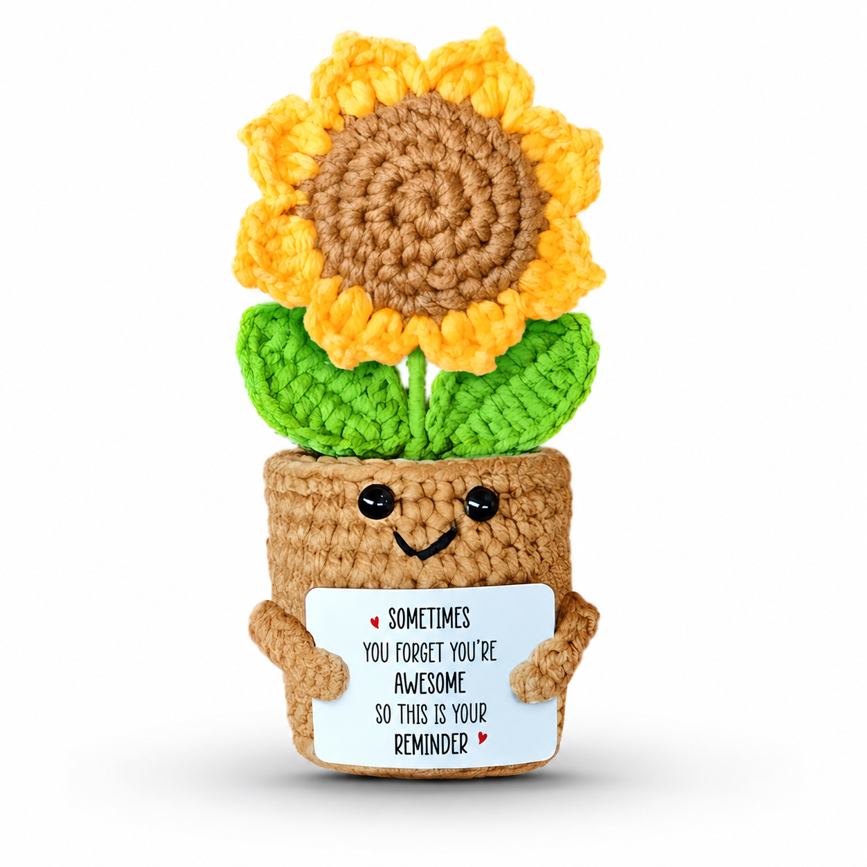 Sunflower Crochet Positive Plant Decor Friendship Gift