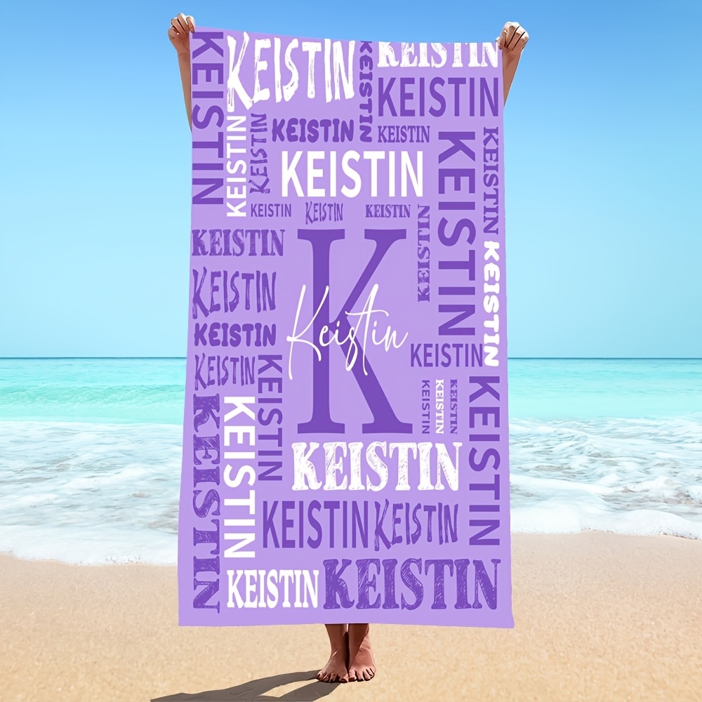 Custom Name Beach Towel