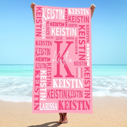 Custom Name Beach Towel