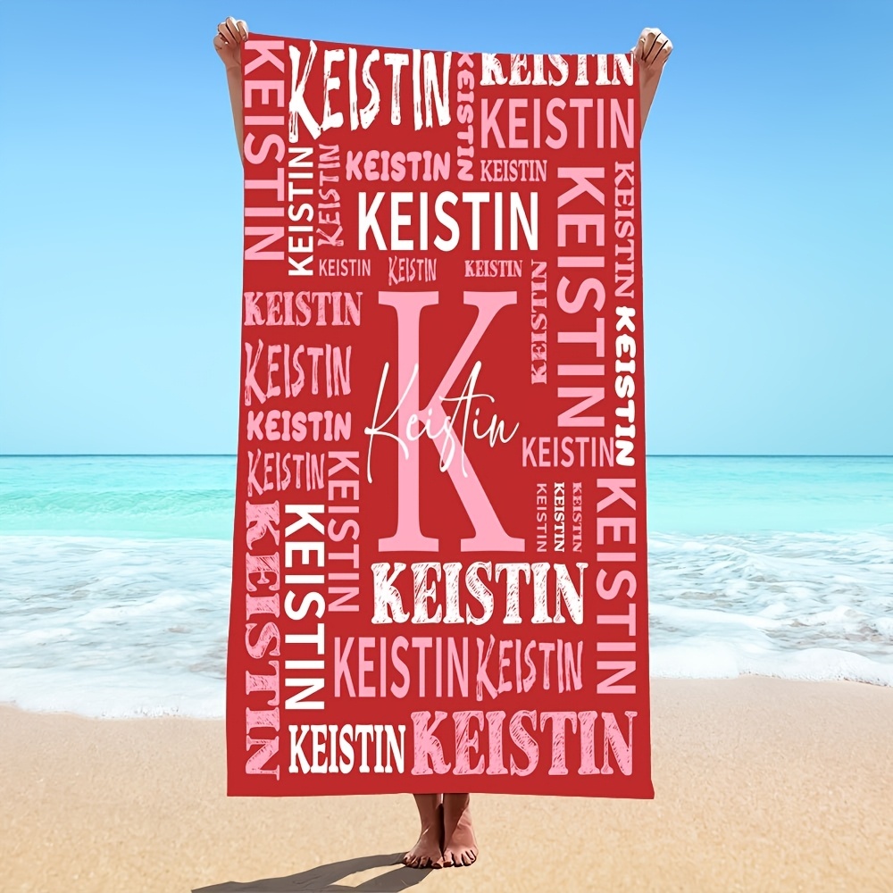 Custom Name Beach Towel