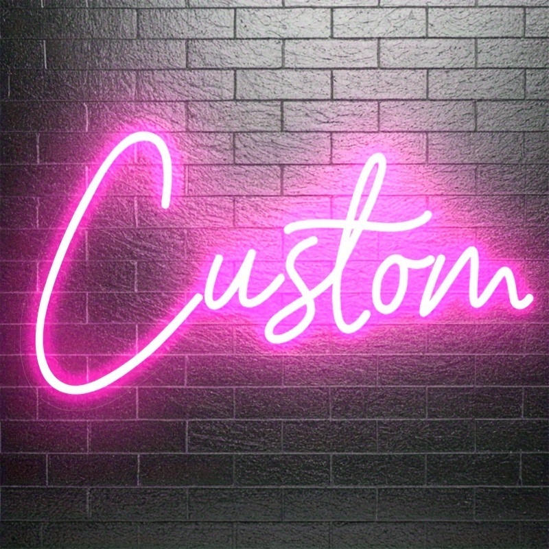 Personalized Adjustable Wall Light With Text And Sign