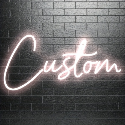 Personalized Adjustable Wall Light With Text And Sign