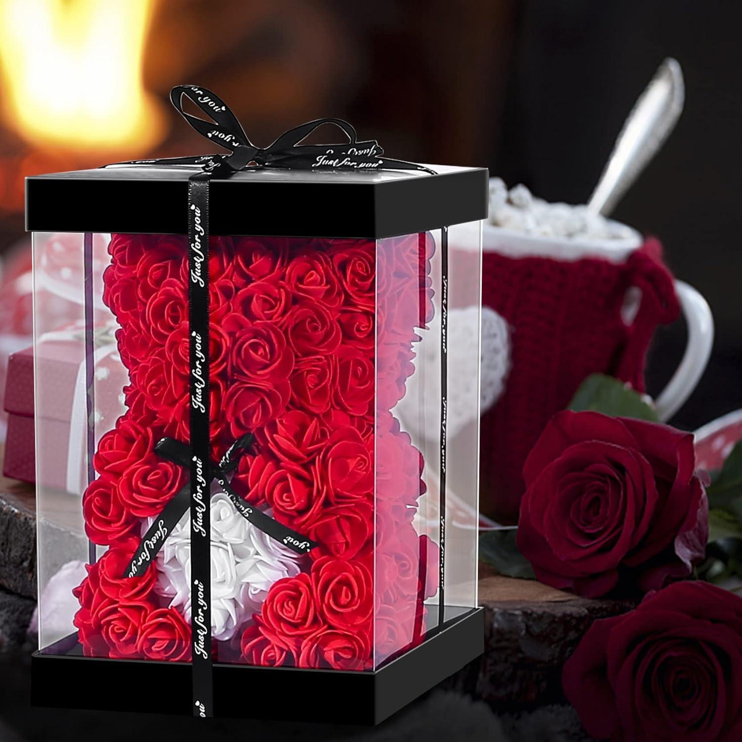 Artificial Floral Bear – Foam Roses For Elegant Home Decor-Flower Teddy Bear