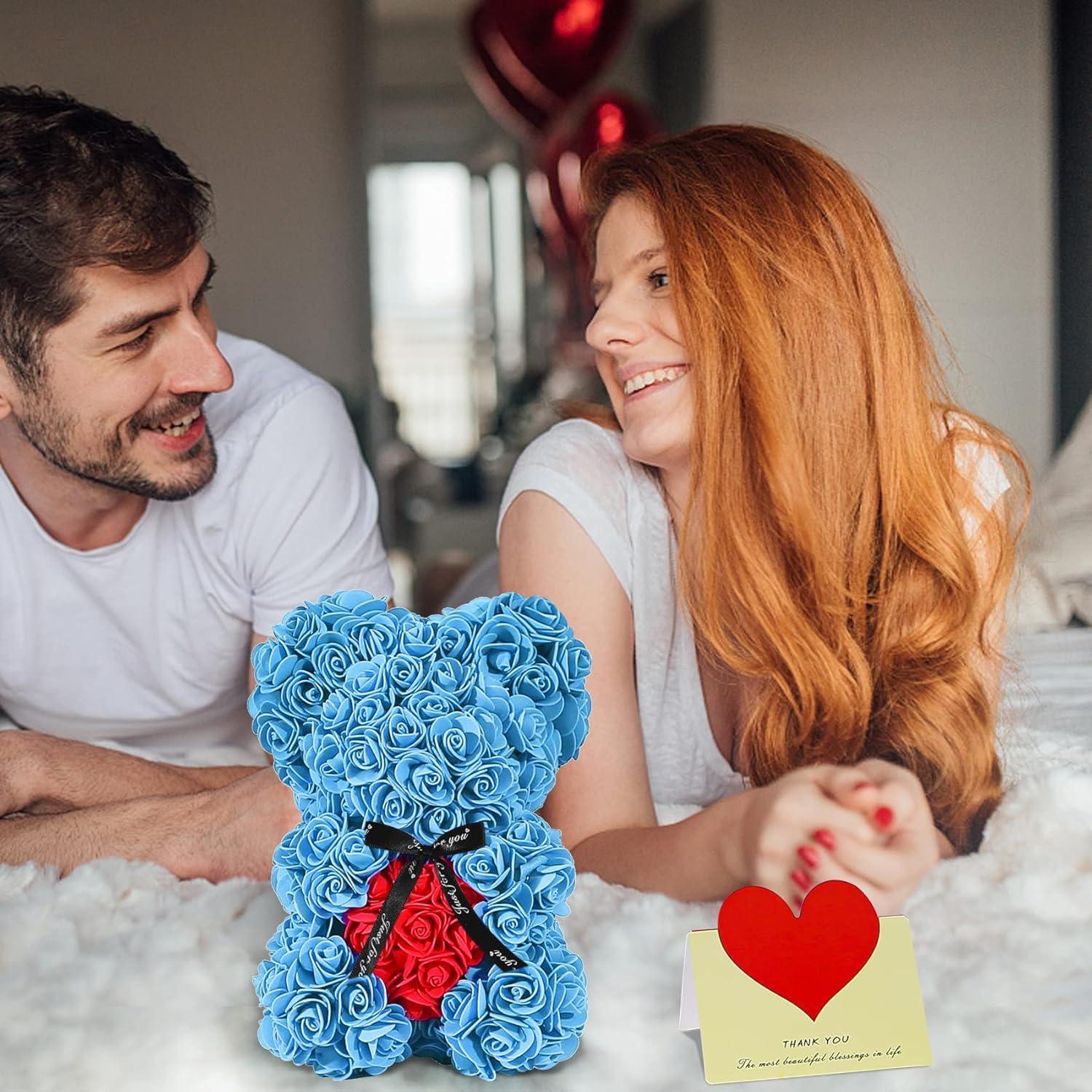 Artificial Floral Bear – Foam Roses For Elegant Home Decor-Flower Teddy Bear