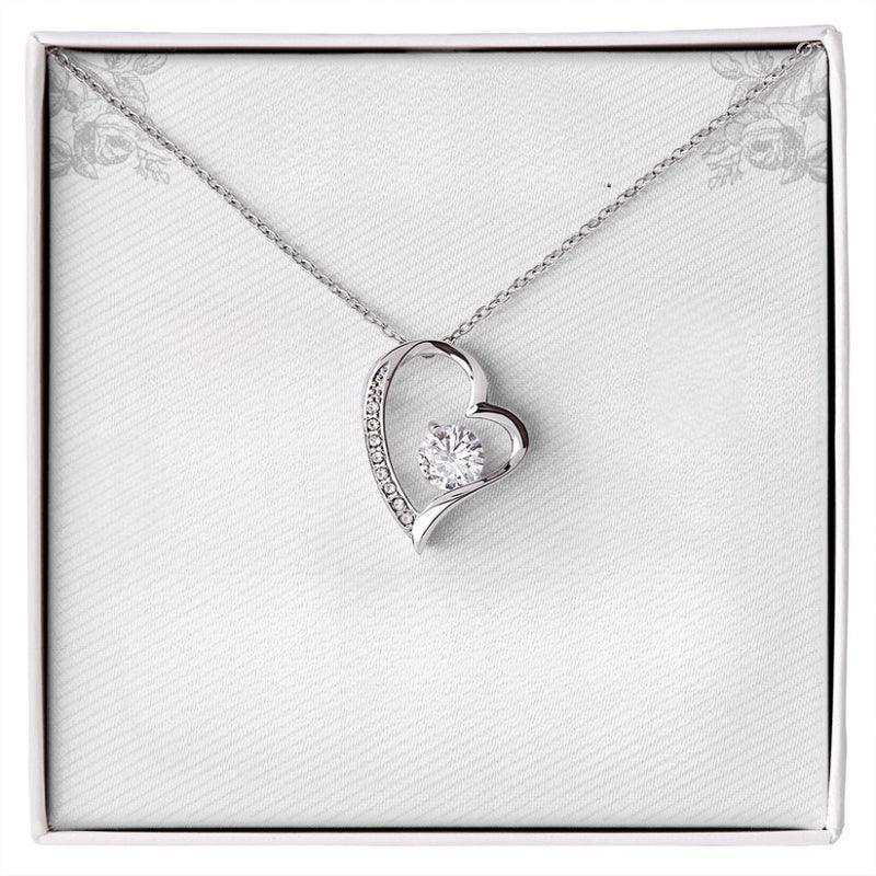 Cubic Zirconia Pendant Necklace – Elegant Gift Box-Flower Teddy Bear