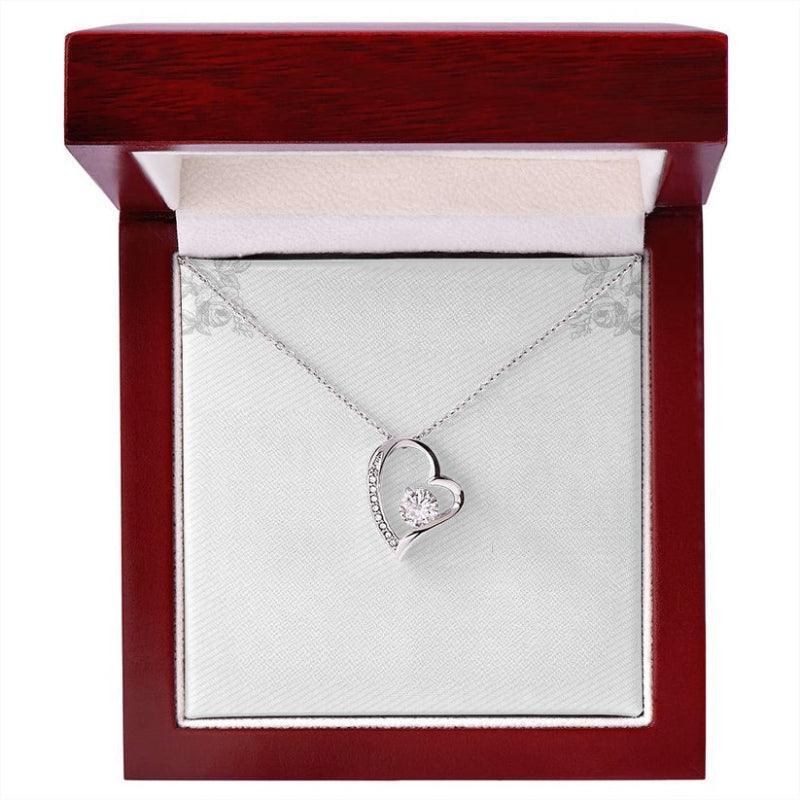 Cubic Zirconia Pendant Necklace – Elegant Gift Box-Flower Teddy Bear