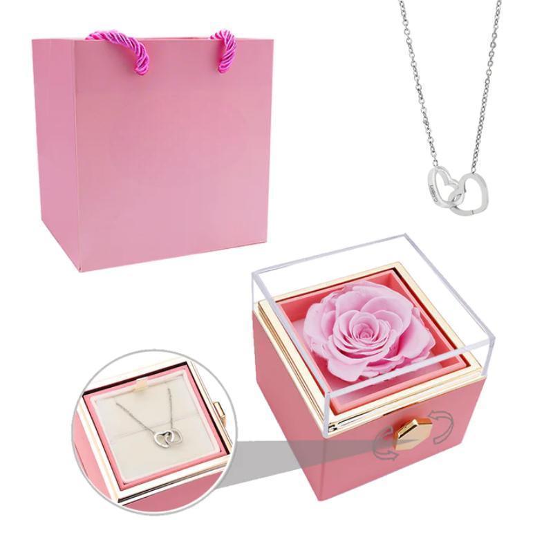 Eternal Rose Box - Personalized Designed Necklace For Occasion-Flower Teddy Bear