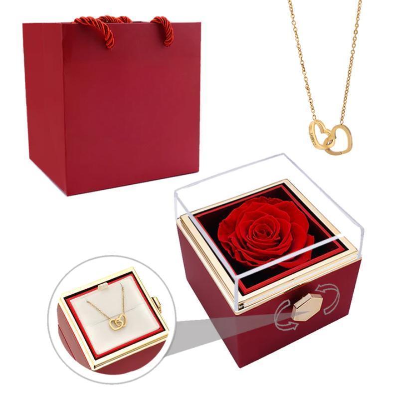 Eternal Rose Box - Personalized Designed Necklace For Occasion-Flower Teddy Bear