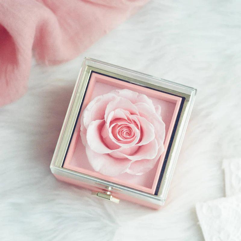 Eternal Rose Box Necklace – Timeless Beauty and Personalized Elegance-Flower Teddy Bear