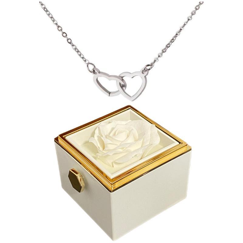 Eternal Rose Box Necklace – Timeless Beauty and Personalized Elegance-Flower Teddy Bear