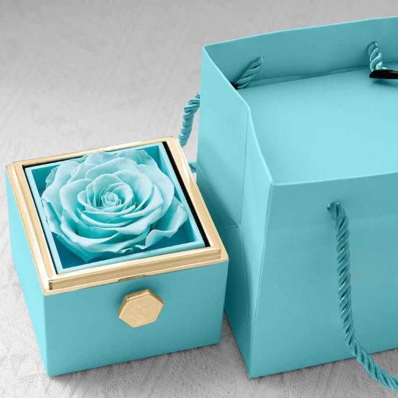 Eternal Rose Box Necklace – Timeless Beauty and Personalized Elegance-Flower Teddy Bear