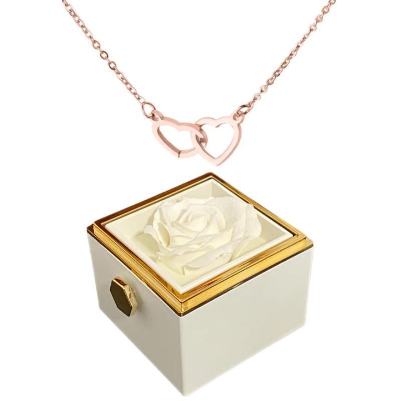 Eternal Rose Box Necklace – Timeless Beauty and Personalized Elegance-Flower Teddy Bear