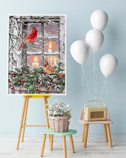 Stained Glass Christmas Tree Paint By Numbers Kit