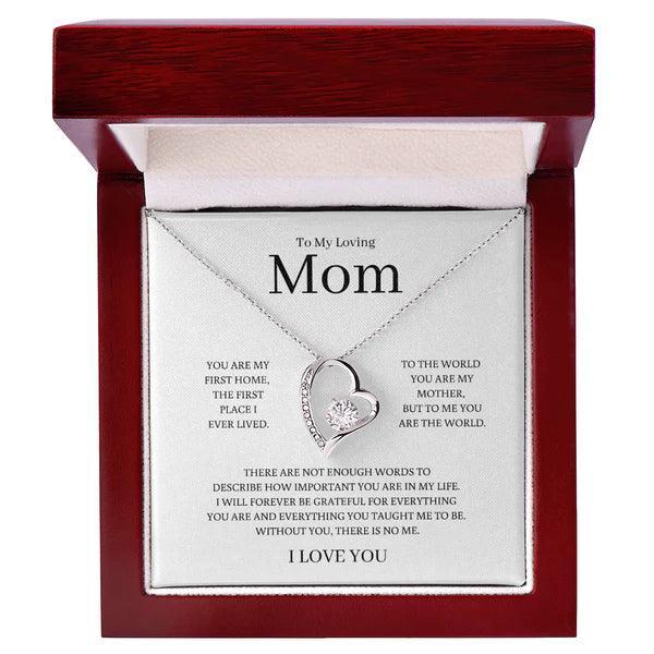 Crystal Pendant Necklace Gift Mom –  Elegant And Timeless Love-Flower Teddy Bear