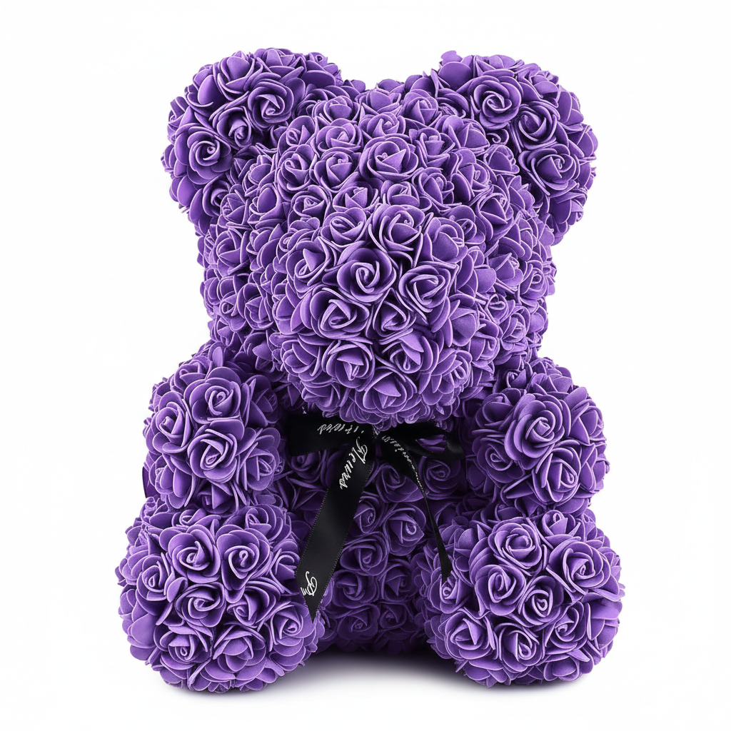 Artificial Rose Teddy Bear With Display Box For Valentine And Party Decoration