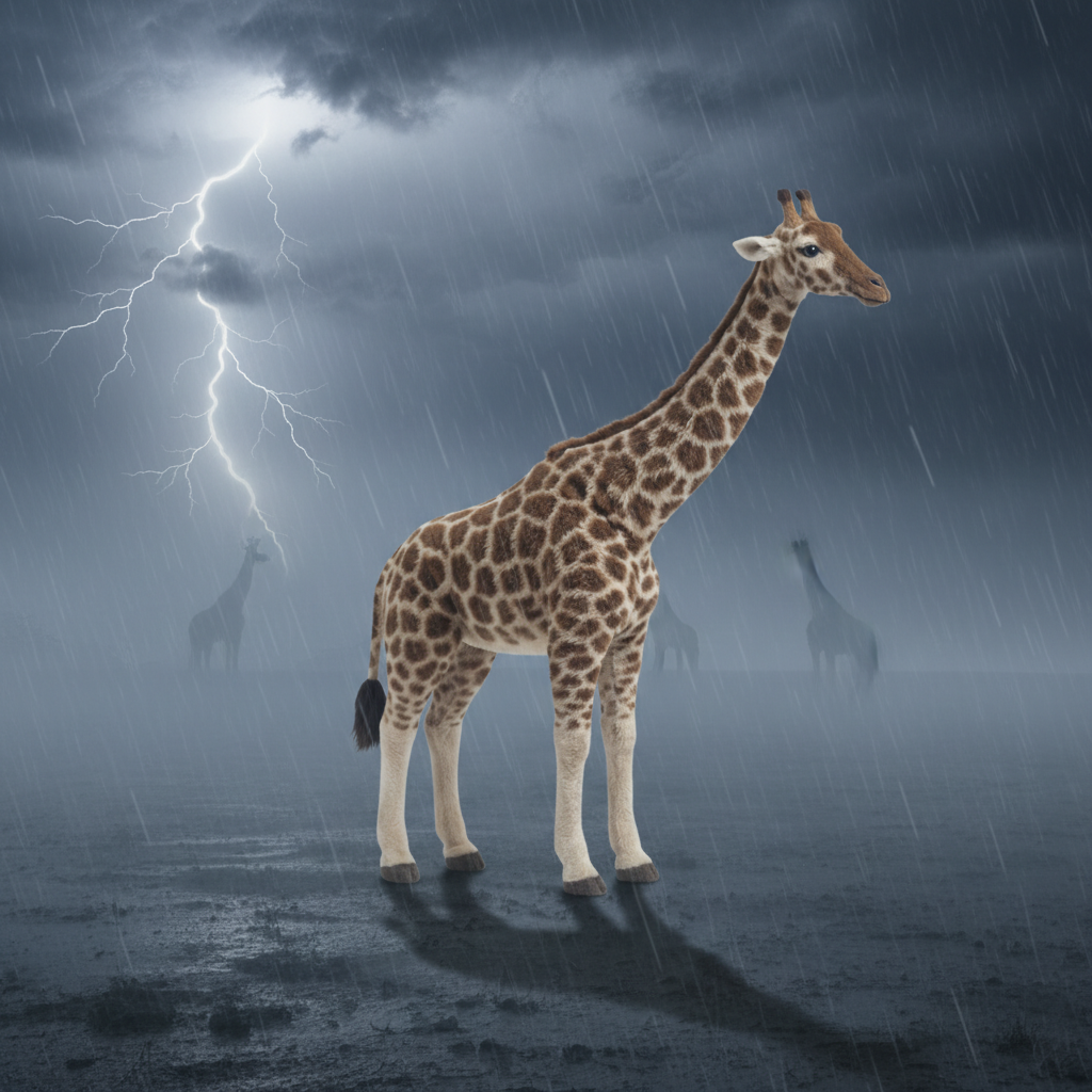 Giraffes In a Storm Plush Toy