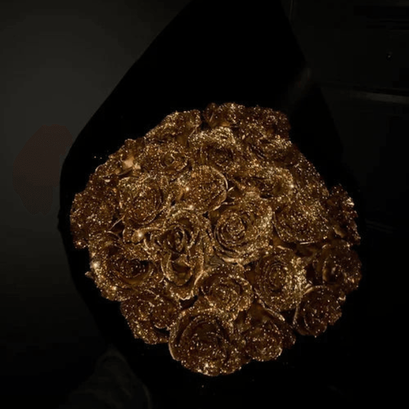 Glitter Rose Bouquet – Graduation Gift To Celebrate Success-Flower Teddy Bear