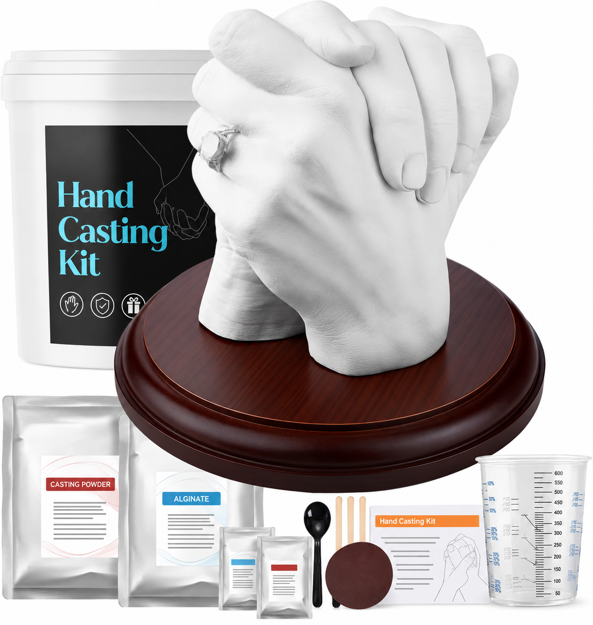 DIY Keepsake Casting Kit With Mounting Plaque For Couples Or Family