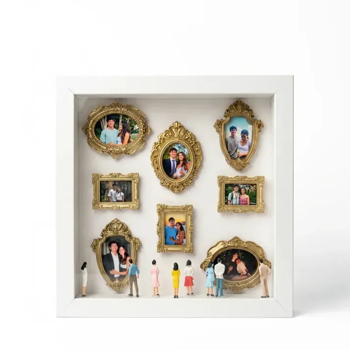 Decorative Mini Museum Photo Frame Display Box 