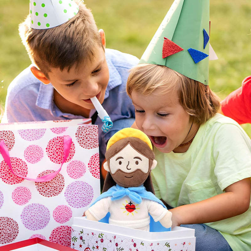 Jesus Plush - Stuffed Doll Design With Removable Cloak For Comfort-Flower Teddy Bear